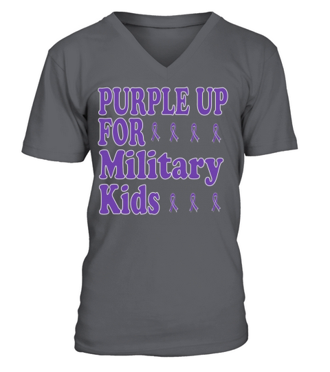 Purple Up For Military Kids 2023 V-Neck T-shirt
