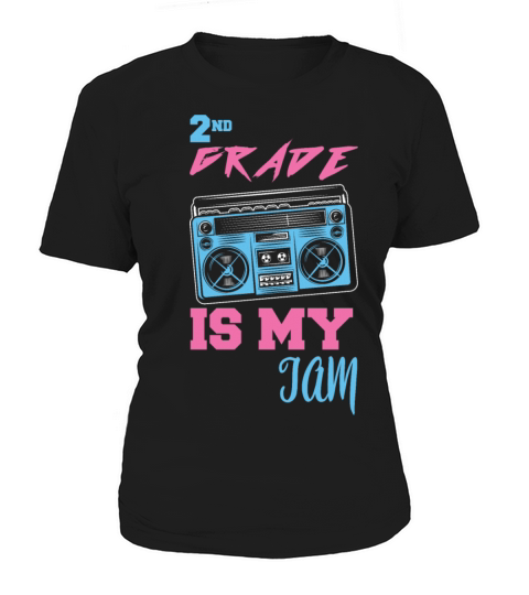 2nd Grade Is My Jam Vintage 80s Boombox Teacher Women's T-Shirt