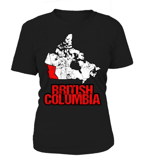 British Columbia Vintage Canada Map Women's T-Shirt
