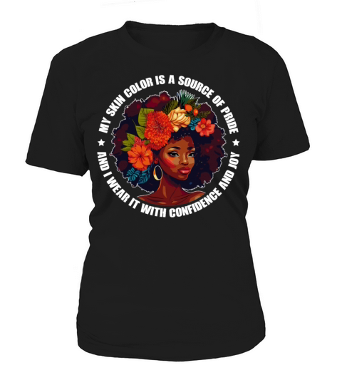 Positive Self Love Affirmation Black Afro Flower G Women's T-Shirt