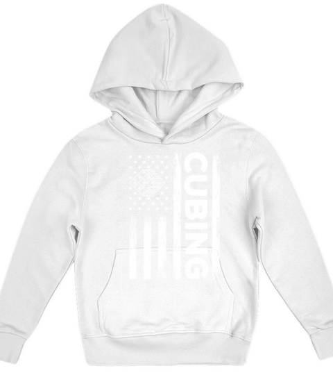 American Cubing Outfit Speed Cube USA Flag Kids Hoodie