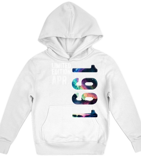Limited Edition 1991 April Birthday Polar Lights Kids Hoodie