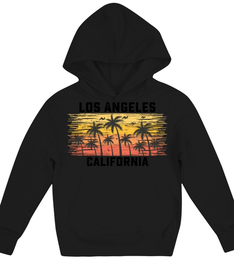 Los Angeles California Summer Retro VIntage Kids Hoodie