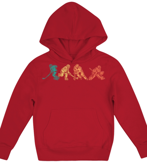 Vintage Ice Hockey Players Kids Hoodie