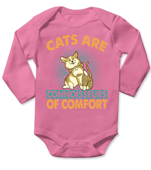 Cat are Connoisseurs of Comfort Long Sleeve Baby One-Piece