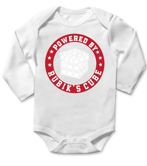 Funny Rubiks Cube Design Long Sleeve Baby One-Piece