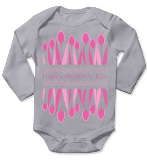 Happy Mothers Day Long Sleeve Baby One-Piece