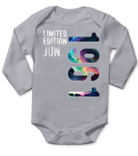 Limited Edition 1961 June Birthday Polar Lights Long Sleeve Baby One-Piece
