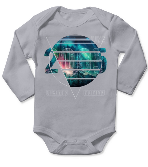 Limited Edition 2005 June Birthday Polar Lights Long Sleeve Baby One-Piece