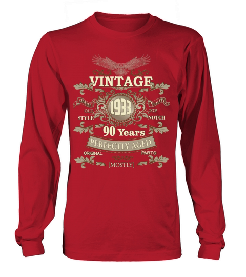 Gift for 90th birthday - Vintage ornaments - gift Long sleeved Unisex