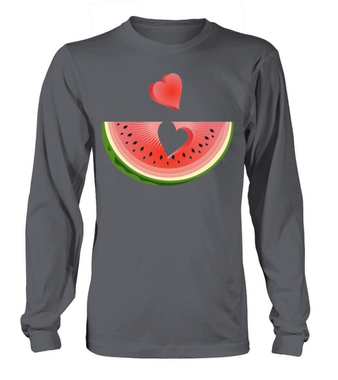 Piece of a watermelon with a heart Long sleeved Unisex