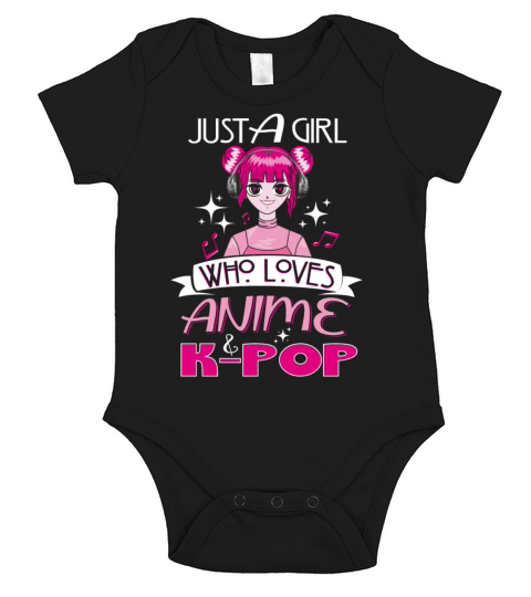 Just A Girl Who Love Anime And K-Pop A Girl That L Short Sleeve Baby One-Piece