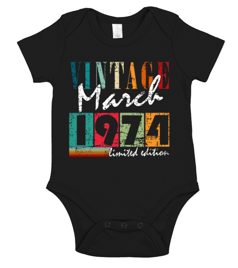 March 1974 Jubilee 1974 Legends March Short Sleeve Baby One-Piece