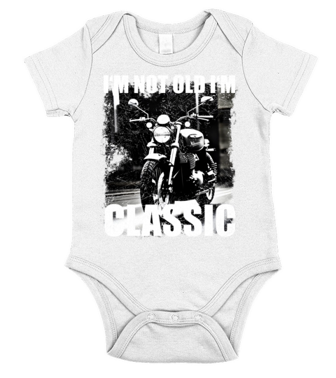 Motorrad i m not old I m classic Short Sleeve Baby One-Piece