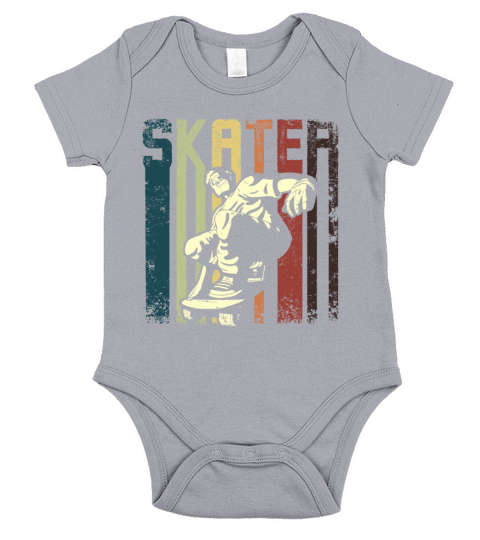 Retro Vintage Skateboarding Short Sleeve Baby One-Piece
