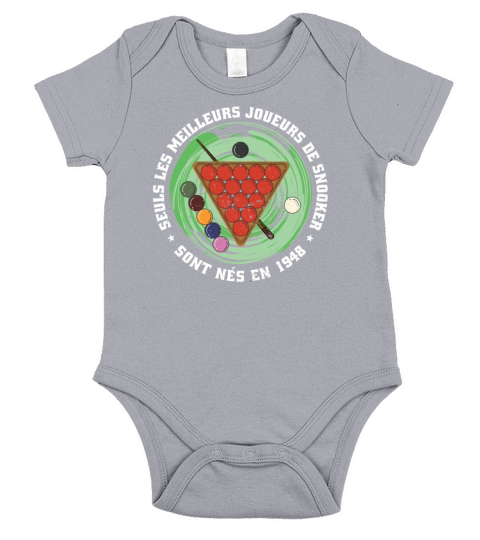Snooker born in 1948 Vintage Birthday Snooker Short Sleeve Baby One-Piece