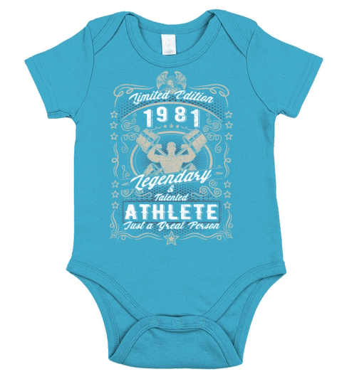 Vintage 1981 Fitness Birthday Gift Sport Hobby Short Sleeve Baby One-Piece