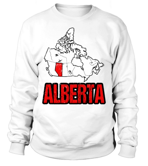 Alberta Vintage Canada Map Sweatshirt Unisex