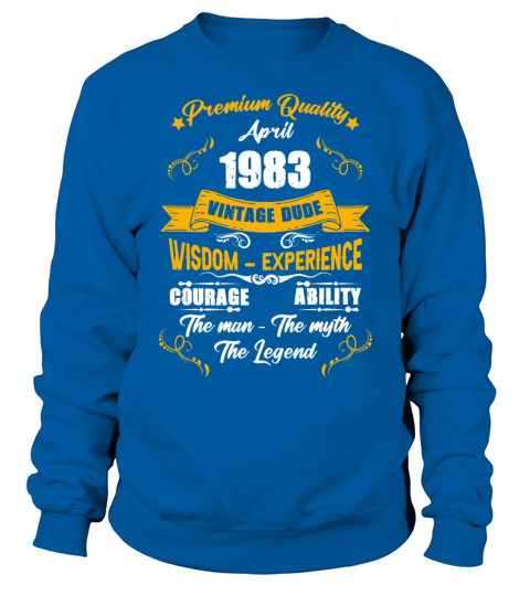 April 1983 Vintage Birthday Present Sweatshirt Unisex