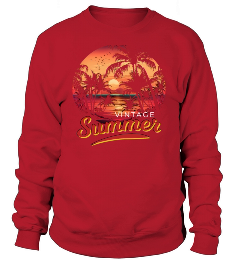 Retro Vintage Summer Sunset Beach Sweatshirt Unisex