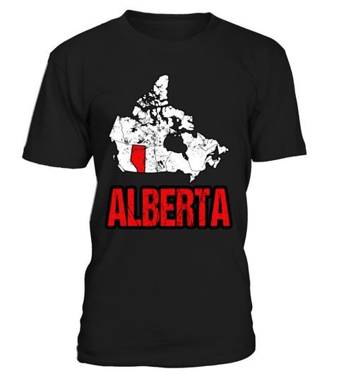 Alberta Vintage Canada Map T-Shirt Unisex