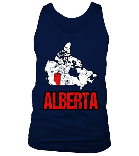 Alberta Vintage Canada Map Tank Top Unisex