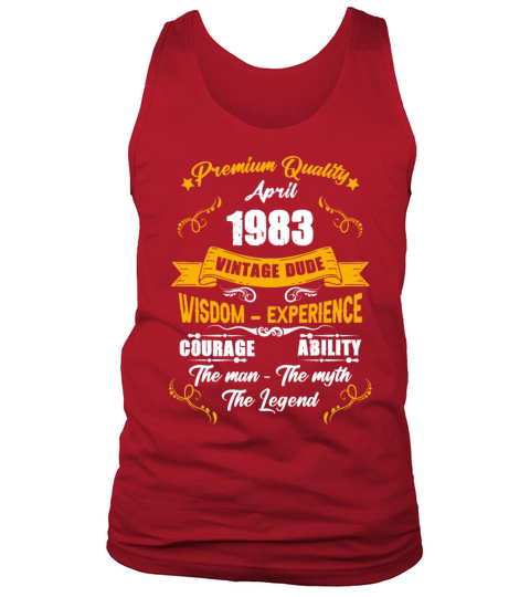 April 1983 Vintage Birthday Present Tank Top Unisex