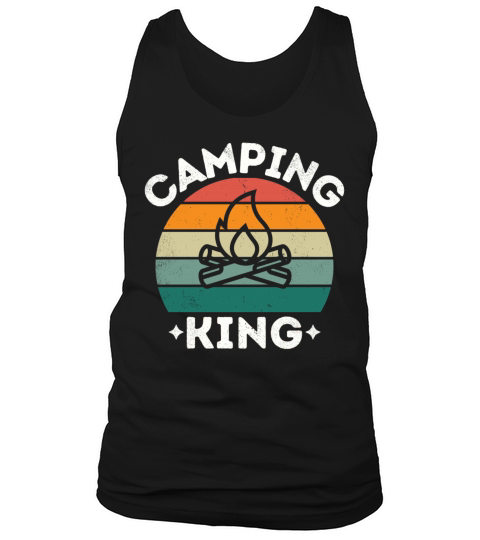 Camping king vintage retro colorful white Tank Top Unisex