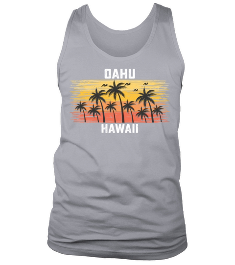 Oahu Hawaii Summer Retro VIntage Vacation Tank Top Unisex