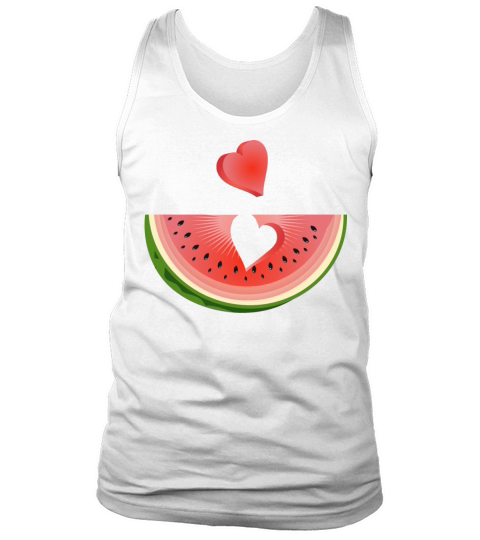 Piece of a watermelon with a heart Tank Top Unisex