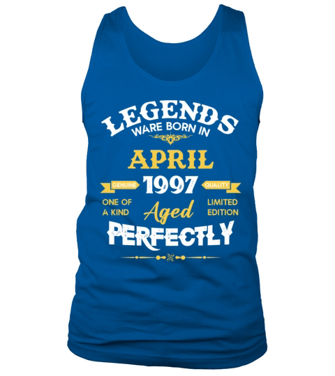 Vintage Aged To Perfection April 1997 Tank Top Unisex