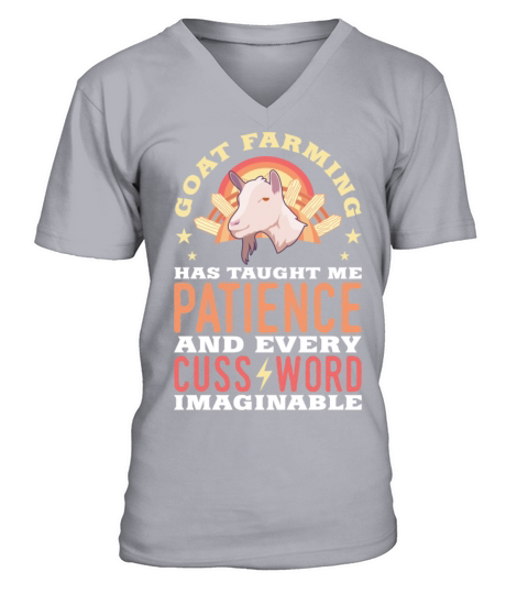 Goat Farming Has Taught Me Patience V-Neck T-shirt