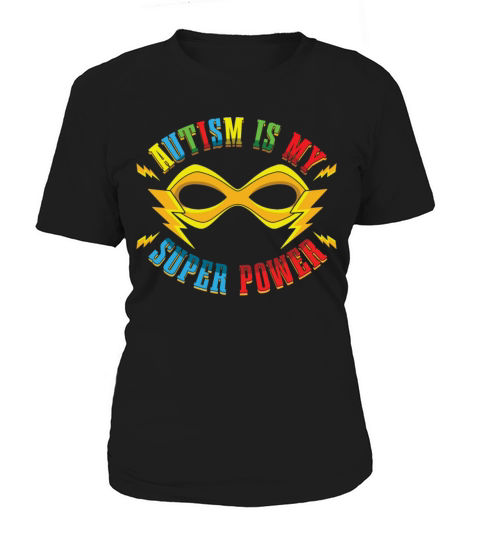 Colorful Puzzle Hero My Power Is Autism Awareness Women's T-Shirt