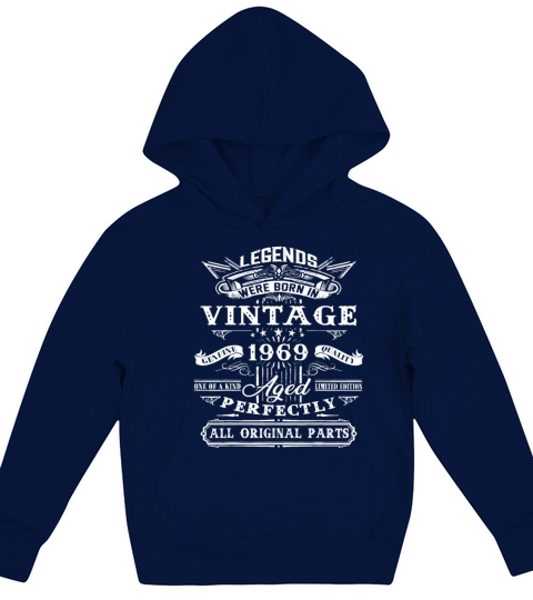 53rd Birthday Gift For Legends Born 1969 53 Yrs Ol Kids Hoodie