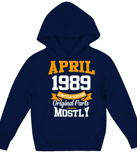 April 1989 Vintage Birthday Present Kids Hoodie