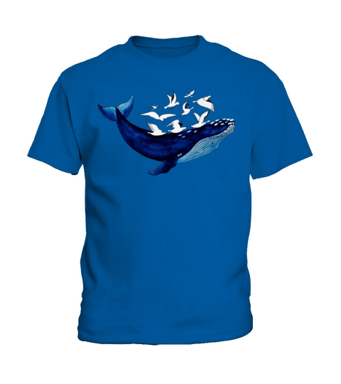Whale and seagulls I Air and water Kids T-Shirt