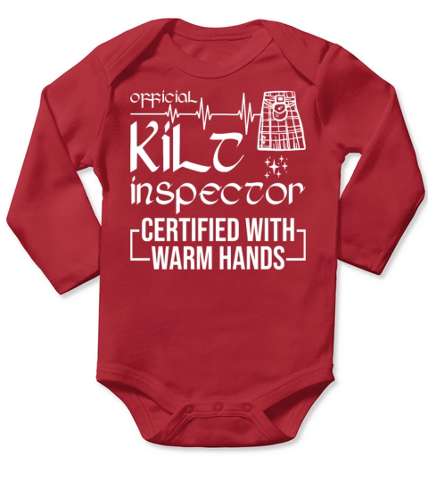 Kilt Inspector Certified With Warm Hands Scottish Long Sleeve Baby One-Piece