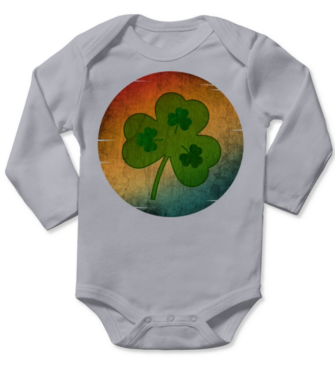 SHAMROCK VINTAGE LEAF ST PATRICK S DAY Long Sleeve Baby One-Piece