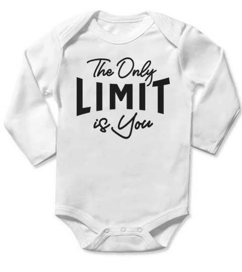 The Only Limit Is You - Motivational Quote Long Sleeve Baby One-Piece