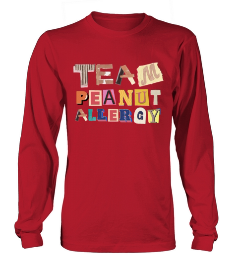 Peanut Allergy Awareness Peanut Allergic Long sleeved Unisex