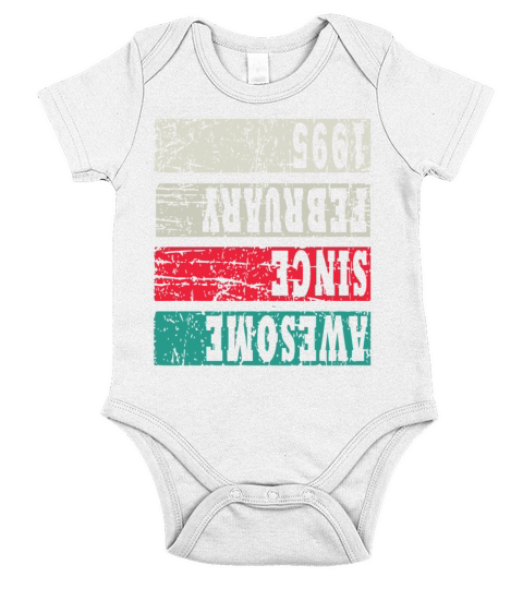 1995 Vintage Birthday Present Short Sleeve Baby One-Piece