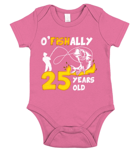 25th Birthday Fishing 1978 Vintage Fisherman Angle Short Sleeve Baby One-Piece