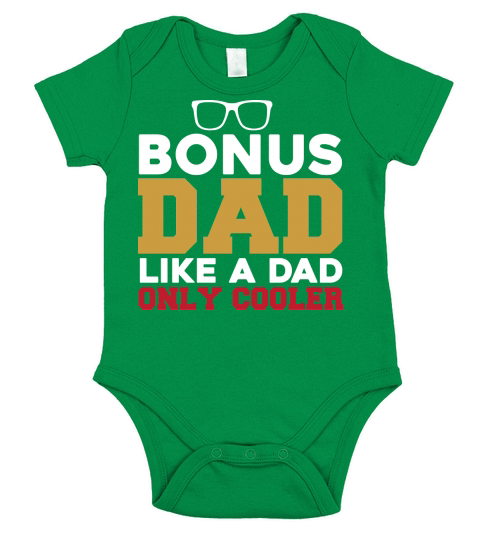Bonus Dad Like A Sad Only Cooler Short Sleeve Baby One-Piece