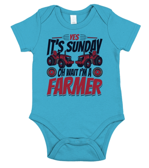 Its Sunday Oh Wait Im A Farmer Agribusiness Short Sleeve Baby One-Piece