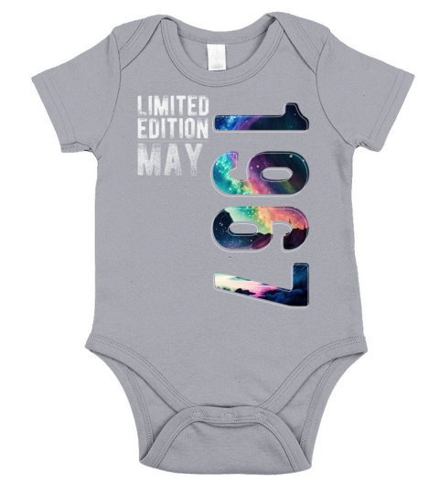 Limited Edition 1967 May Birthday Polar Lights Short Sleeve Baby One-Piece