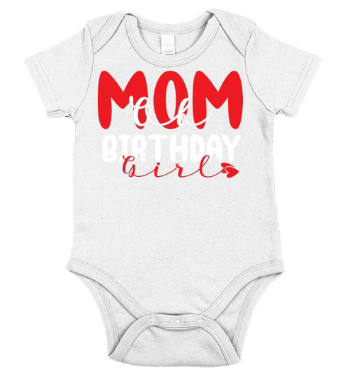 Mom Of Birthday Girl Short Sleeve Baby One-Piece