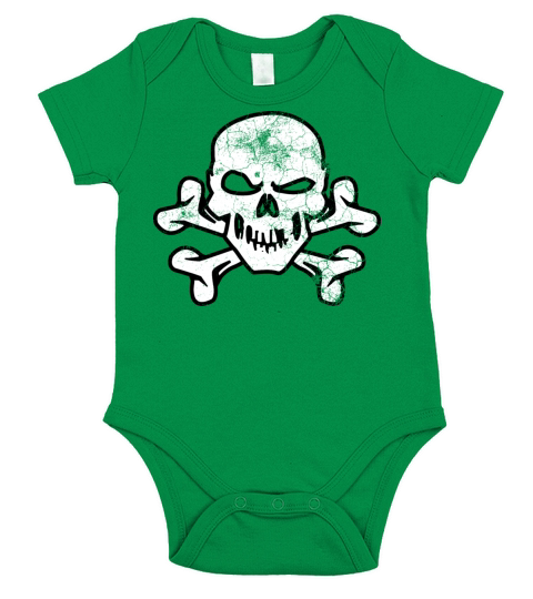 Pirate Skull And Crossbones Short Sleeve Baby One-Piece