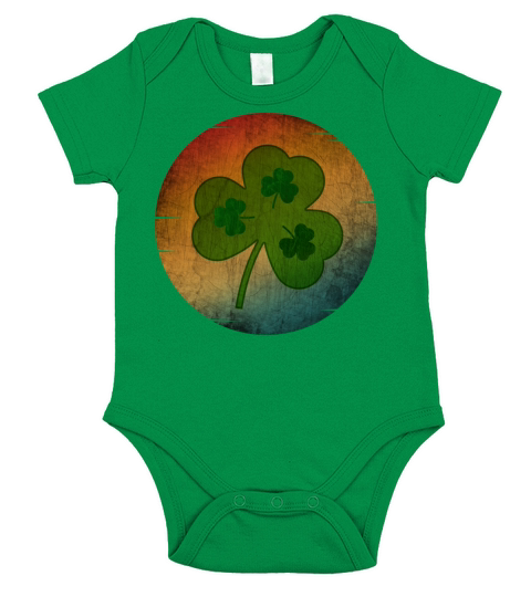 SHAMROCK VINTAGE LEAF ST PATRICK S DAY Short Sleeve Baby One-Piece