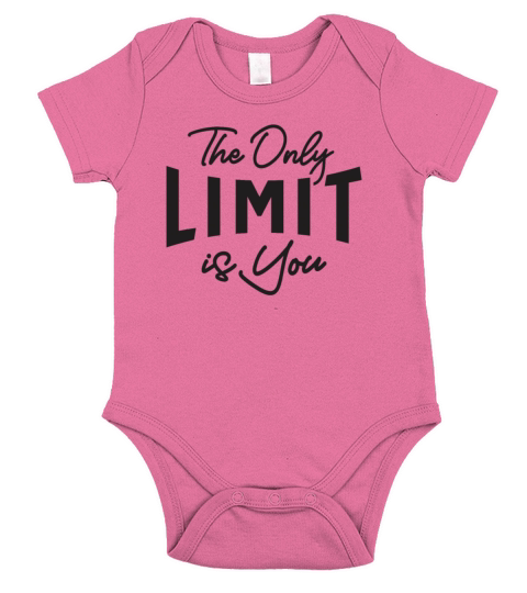 The Only Limit Is You - Motivational Quote Short Sleeve Baby One-Piece