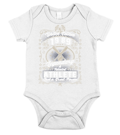 Vintage 1989 Baseball Birthday Gift Sport Hobby Short Sleeve Baby One-Piece